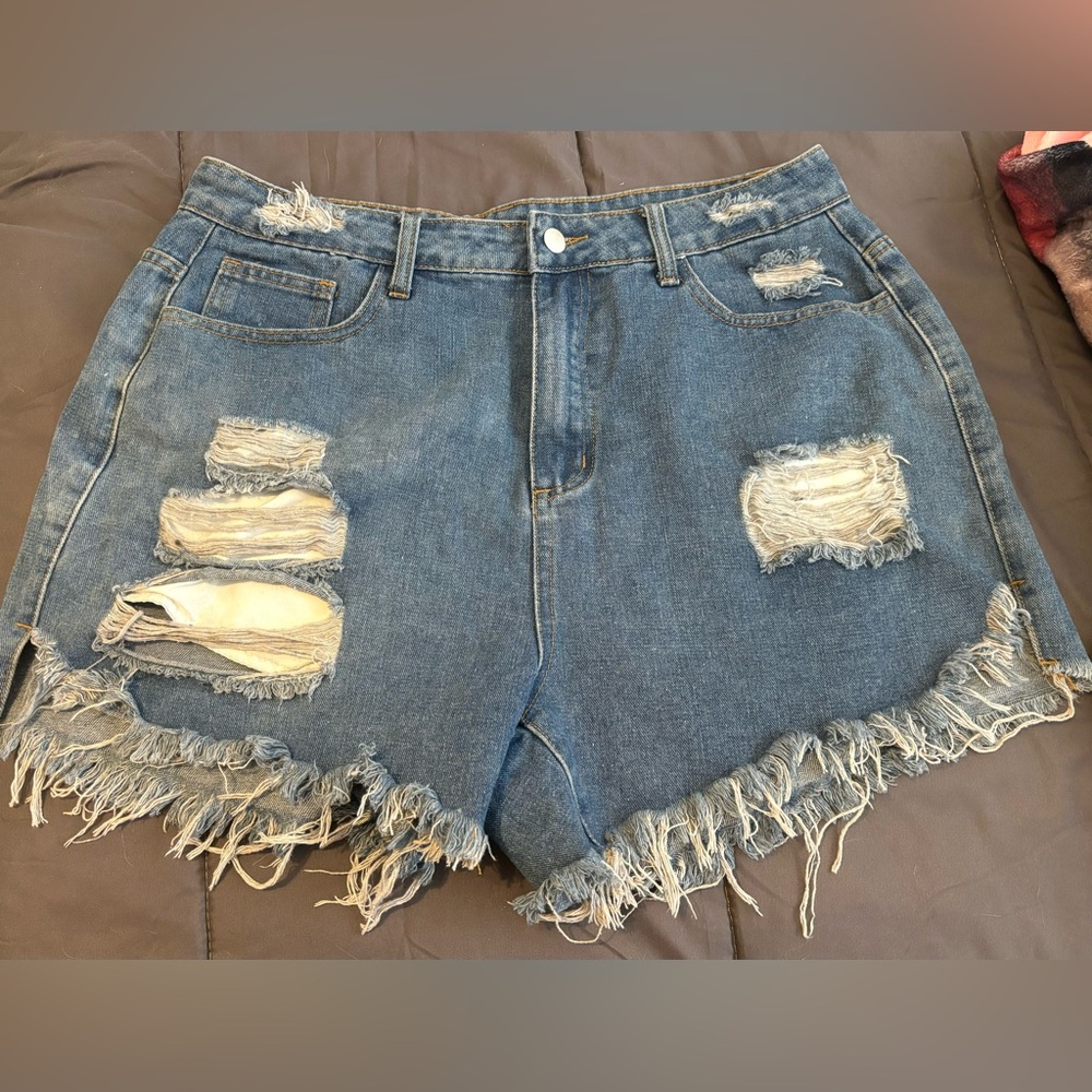 Denim Distressed Shorts
